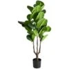 4ft. Green Fiddle Leaf Artificial Tree With Black Pot -Michaels D762324S 1