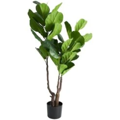 4ft. Green Fiddle Leaf Artificial Tree With Black Pot -Michaels D762324S 3