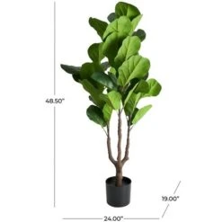 4ft. Green Fiddle Leaf Artificial Tree With Black Pot -Michaels D762324S 7