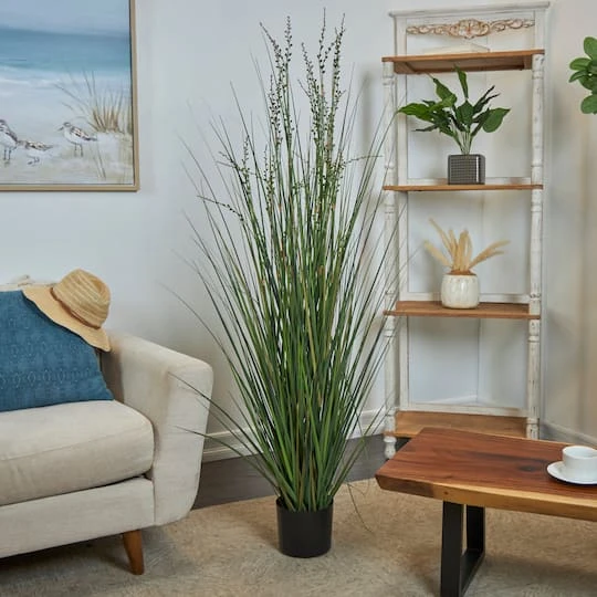 5ft. Potted Green Onion Grass & String Of Pearl Artificial Plant 5 5ft. Potted Green Onion Grass & String Of Pearl Artificial Plant - Image 3