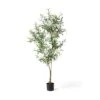 Glitzhome® 6ft. Potted Faux Olive Tree -Michaels D763657S 1