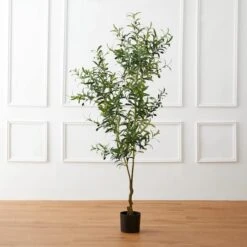 Glitzhome® 6ft. Potted Faux Olive Tree -Michaels D763657S 6