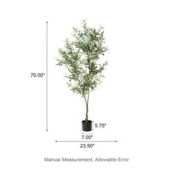 Glitzhome® 6ft. Potted Faux Olive Tree -Michaels D763657S 8