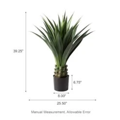 Glitzhome® 3.25ft. Potted Faux Agave Plant -Michaels D763658S 8