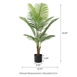Glitzhome® 3.5ft. Potted Faux Areca Palm Tree -Michaels D763661S 8