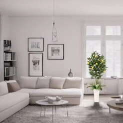 6ft. Artificial Lemon Tree In White Decorative Pot -Michaels D763730S 2