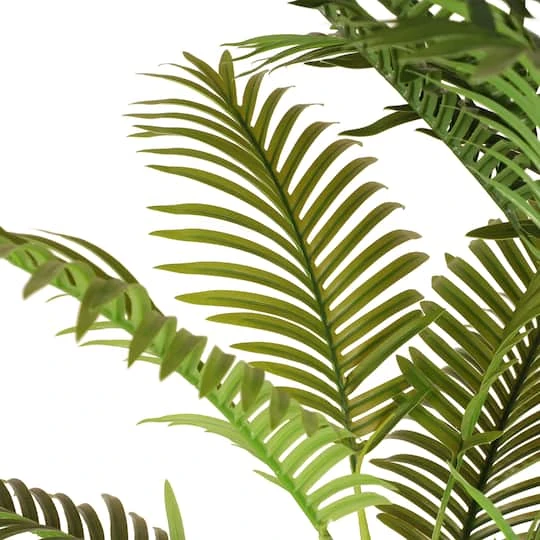 6ft. Artificial Areca Palm Tree In White Decorative Pot 7 6ft. Artificial Areca Palm Tree In White Decorative Pot - Image 5