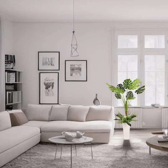 5ft. Artificial Tarovine Tree In White Decorative Pot 6 5ft. Artificial Tarovine Tree In White Decorative Pot - Image 4