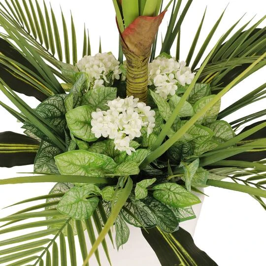 5ft. Artificial Tarovine Tree In White Decorative Pot 8 5ft. Artificial Tarovine Tree In White Decorative Pot - Image 6