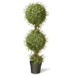 4ft. Mini Tea Leaf Two-Ball Topiary