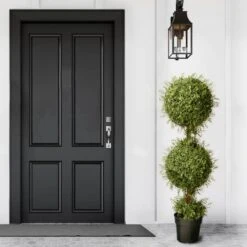 4ft. Mini Tea Leaf Two-Ball Topiary 8 4ft. Mini Tea Leaf Two-Ball Topiary -Michaels D766095S 2